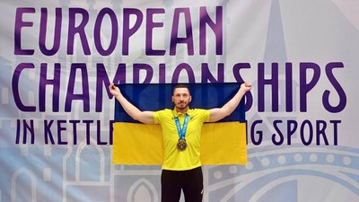 Чемпіонат Європи з гирьового спорту: Євгеній Каліберда з Чернігівщини виборов дві нагороди