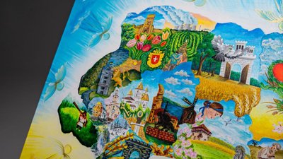 З-під пензля на аукціон. На Рівненщині художники хочуть продати карту України, щоб допомогти військовим З-під пензля на аукціон. На Рівненщині художники хочуть продати карту України, щоб допомогти військовим