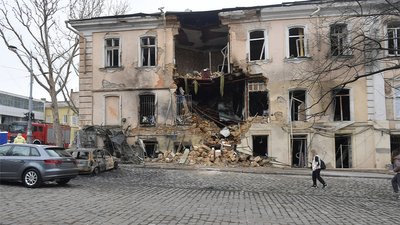 Атака РФ на Одесу 19 березня 2026 року, зруйнований будинок, центр Одеси