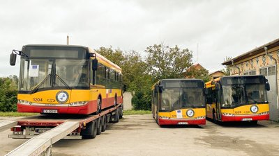 Автобуси, які передали Вінниці польські волонтери