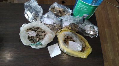 Понад 14 тисяч гривень для ЗСУ монетами Понад 14 тисяч гривень для ЗСУ монетами