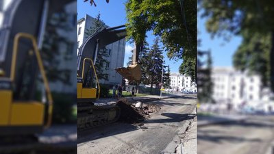 У Ніжині під час робіт на Гоголівській знайшли фрагмент дерев’яної мостової 18 століття У Ніжині під час робіт на Гоголівській знайшли фрагмент дерев’яної мостової 18 століття