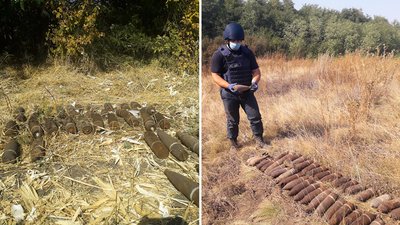 На Кіровоградщині знайшли і знищили понад пів сотні боєприпасів