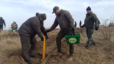 Саджанці на Хмельниччині садять за допомогою спеціального пристрою – садильної труби Саджанці на Хмельниччині садять за допомогою спеціального пристрою – садильної труби