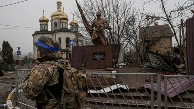 Українські воїни в Ірпені, 1 квітня 2022 року