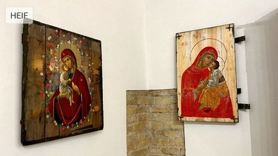 Написані на ящиках з-під набоїв: у Києві відкрили виставку ікон Написані на ящиках з-під набоїв: у Києві відкрили виставку ікон