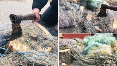 На Кіровоградщині знищили більше 8,5 кілометрів конфіскованих риболовних сіток