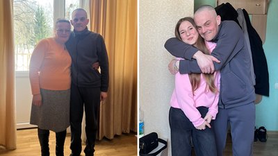 Рідні вперше відвідали в госпіталі бійця з Рівненщини після повернення з полону