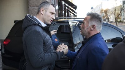 День Києва: Кличко зі Шварценеггером привітали столицю