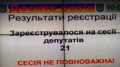 На сесію Кіровоградської облради не зареєструвались дві третини депутатів На сесію Кіровоградської облради не зареєструвались дві третини депутатів