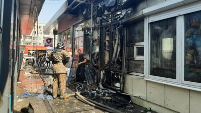 На Комунальному ринку у Харкові — пожежа На Комунальному ринку у Харкові — пожежа