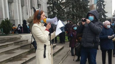 У Марганці містяни вийшли на мітинг через відміну пільгового тарифу на електроенергію