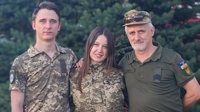 військовий, діти, Харківський напрямок, захищає Україну із дітьми