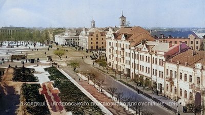 Вид на центральну площу Чернігова