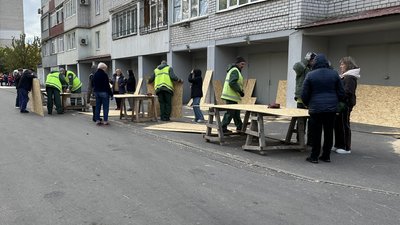Ліквідація наслідків ракетної атаки у Кременчуці