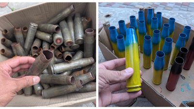 Розмалювали крило російського дрона: як волонтери на Рівненщині збирають донати Розмалювали крило російського дрона: як волонтери на Рівненщині збирають донати