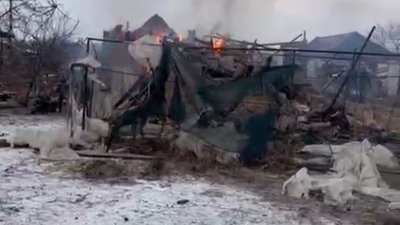 Наслідки обстрілу Донеччина
