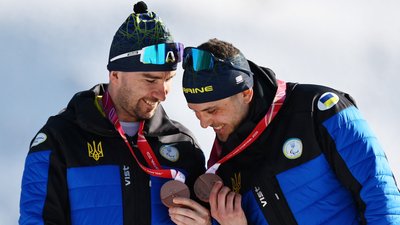Парабіатлоніст Анатолій Ковалевський та його гайд Олександр Мукшин на Паралімпіаді-2026