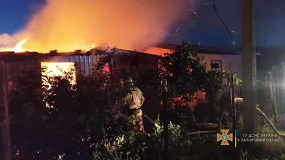 Під час пожежі на дачі у Бердянську рятувальники виявили тіла двох загиблих