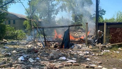 Наслідки російського обстрілу Донеччини 2 червня 2024 року