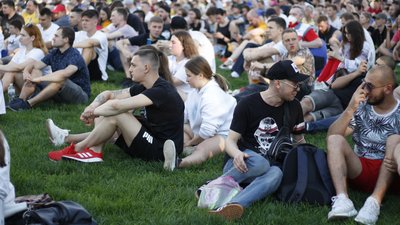 Матч Україна-Австрія: як за національну збірну вболівають в Одесі Матч Україна-Австрія: як за національну збірну вболівають в Одесі