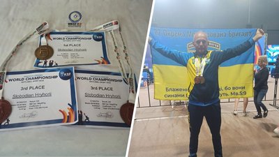 Григорій Слободян на чемпіонаті світу з гирьового спорту
