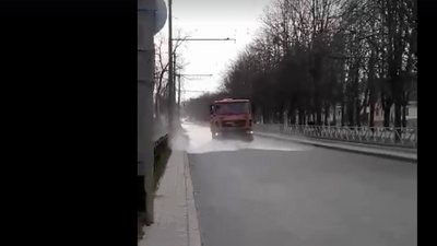 Як дезінфікують Черкаси (ФОТО) Як дезінфікують Черкаси (ФОТО)
