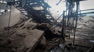 Наслідки атаки по фермі на Сумщині. 