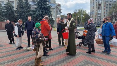 Як освячували паски у Черкасах