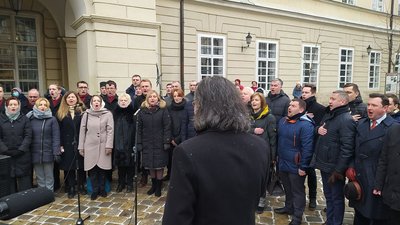 156 річниця першого виконання Гімну. У Львові урочисто виконали пісню 156 річниця першого виконання Гімну. У Львові урочисто виконали пісню