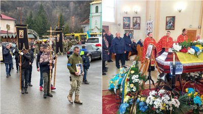 На Закарпатті попрощалися із загиблими на війні Антоном Бітлянином та Андрієм Шмілом