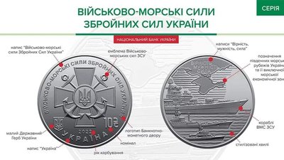 Нацбанк представив монету, присвячену Військово-морським силам України