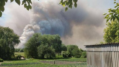 Рятувальники загасили лісову пожежу під Балаклією на Харківщині