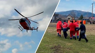 На Львівщині вертоліт авіамедичної служби вперше доставив до лікарні пацієнтку