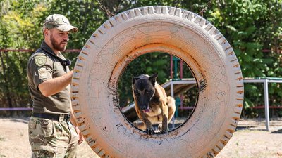 Бельгійська вівчарка малінуа Бета та її наставник Сергій Озеряник