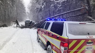 Розчищали дороги та витягали авто: волинські рятувальники ліквідовували наслідки негоди