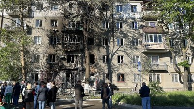 Зруйнована п'ятиповерхівка в Ізмаїлі