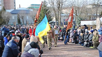 Похорон бійця у Чортківській громаді Похорон бійця у Чортківській громаді
