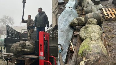 "Ми бережемо спадщину". З Синельниківщини до Дніпра військові евакуювали пʼять камʼяних баб