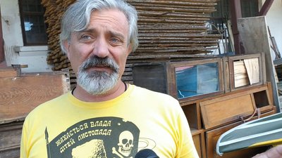 В’ячеслав Соколовський ініціатор створення інтерактивного музею. Фото: Суспільне Поділля
