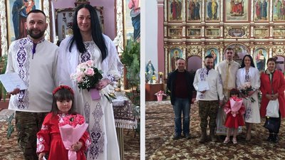 Познайомилися у 2014. На Франківщині обвінчалися доброволець із Коломийщини й жителька Маріуполя Познайомилися у 2014. На Франківщині обвінчалися доброволець із Коломийщини й жителька Маріуполя