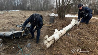Уламки ракет та БпЛА виявили сапери ДСНС на Чернігівщині