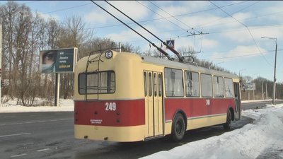 У Вінниці курсував ретро-тролейбус У Вінниці курсував ретро-тролейбус