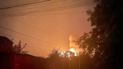 Пожежа внаслідок удару армії РФ по Запоріжжю