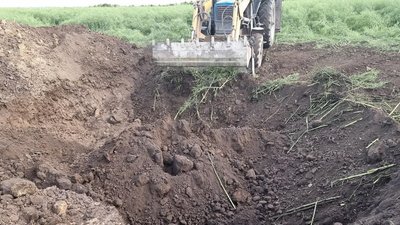 Місце падіння уламків ракети на Тернопільщині Місце падіння уламків ракети на Тернопільщині