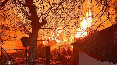У селі Нерубайське на Одещині сталась пожежа: горіло три деревʼяні будівлі