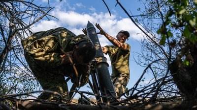 Мінометники ведуть вогонь поблизу Кліщіївки, Донеччина, вересень 2023