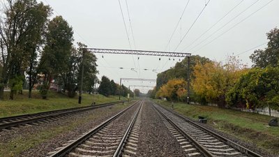 залізниця, осінь
