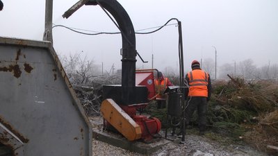 На полігоні новорічні дерева проходять процес ресайклингу На полігоні новорічні дерева проходять процес ресайклингу