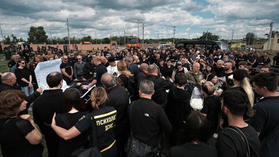 ДСНС, загиблі рятувальники, прощання, поховання, смерть, Харків, обстріл